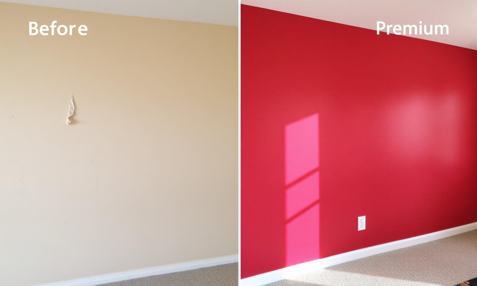 Before and after wall transformation
